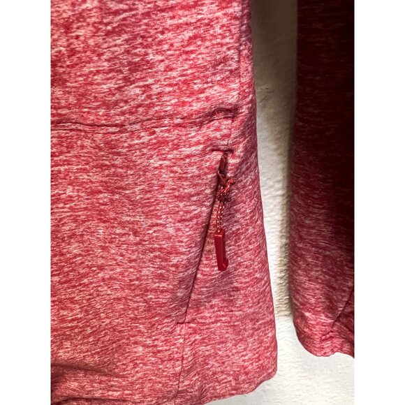 Lululemon Red Heathered Long Sleeve Half-Zip Pullover Shirt With Side Pocket - Picture 2 of 8